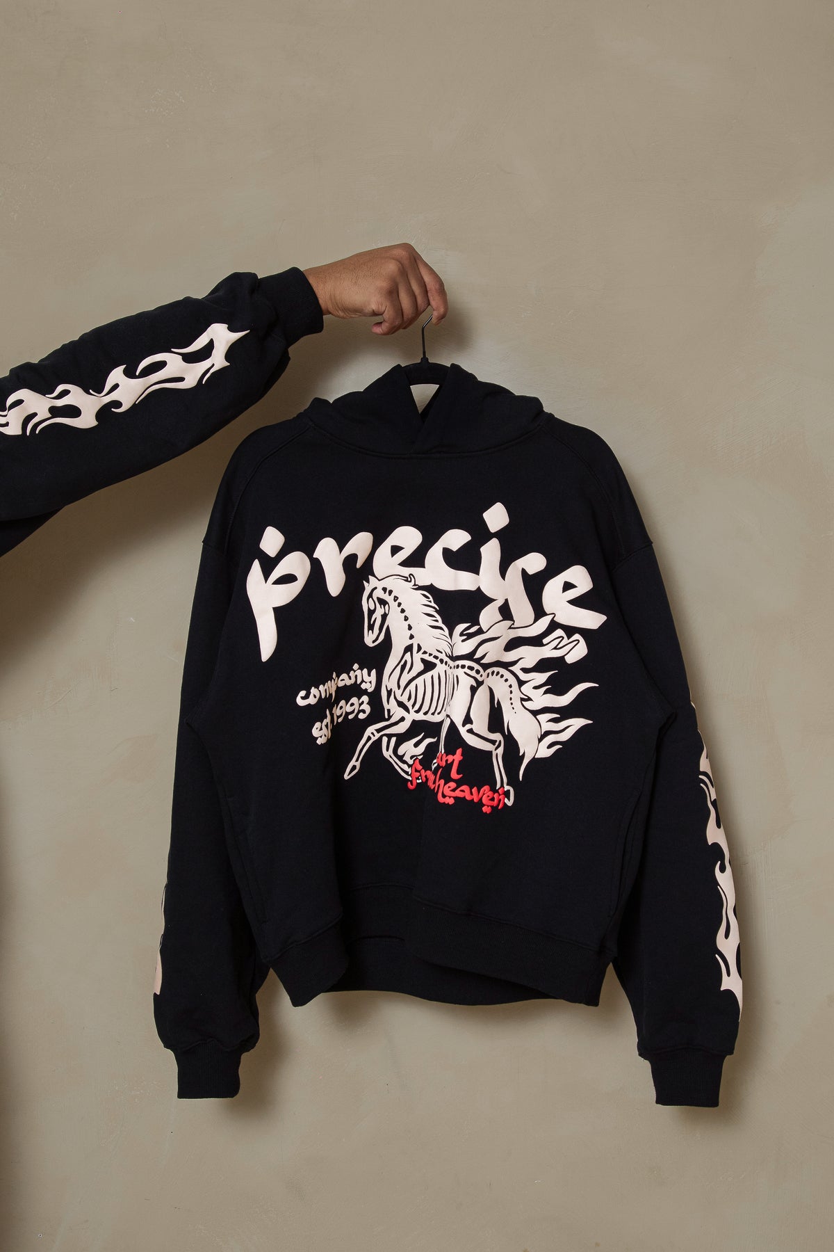 Noir “Bronco” Puff Hoodie
