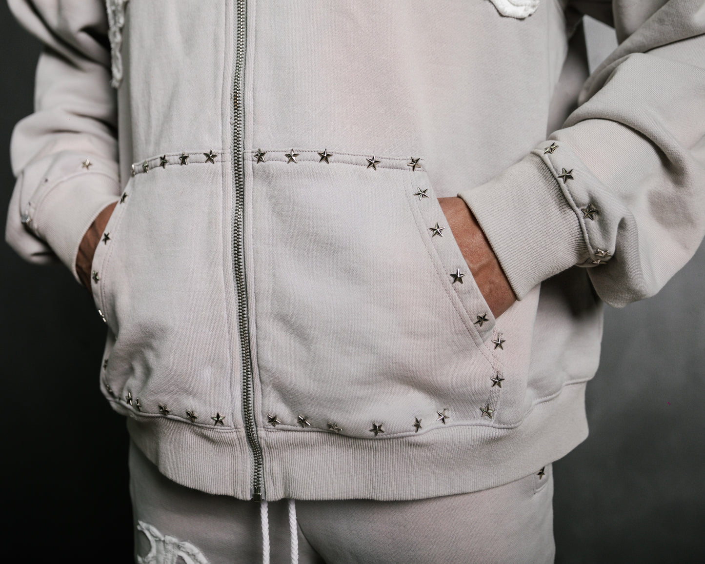 Grey Fade Logo Essential Hoodie