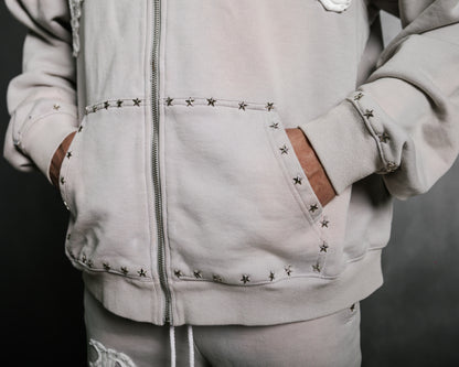 Grey Fade Logo Essential Hoodie