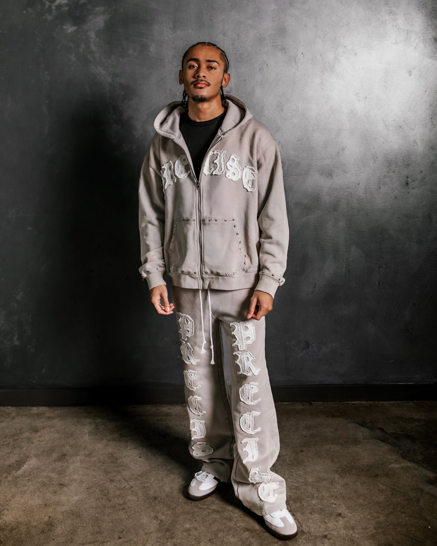 Grey Fade Logo Essential Hoodie
